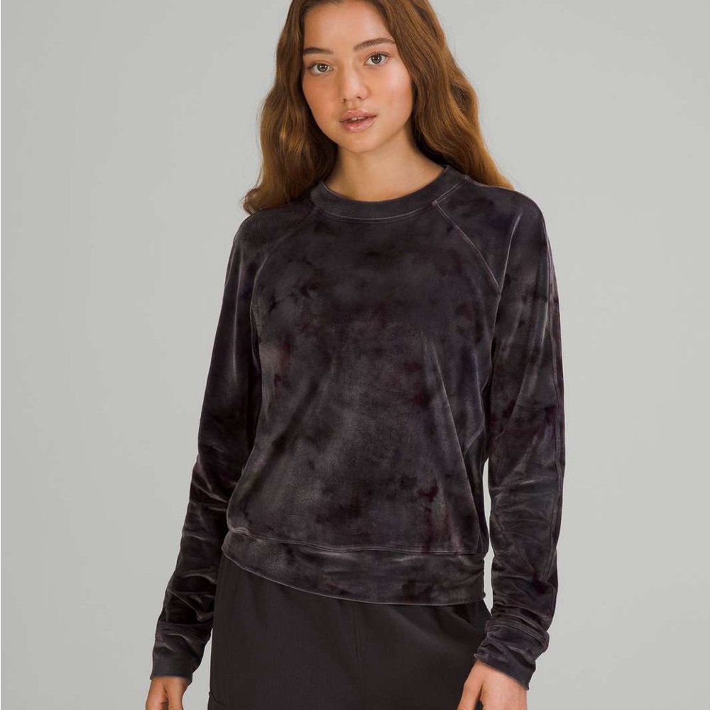 Lululemon Velour Warm Down Crew Interstellar Gray Multi